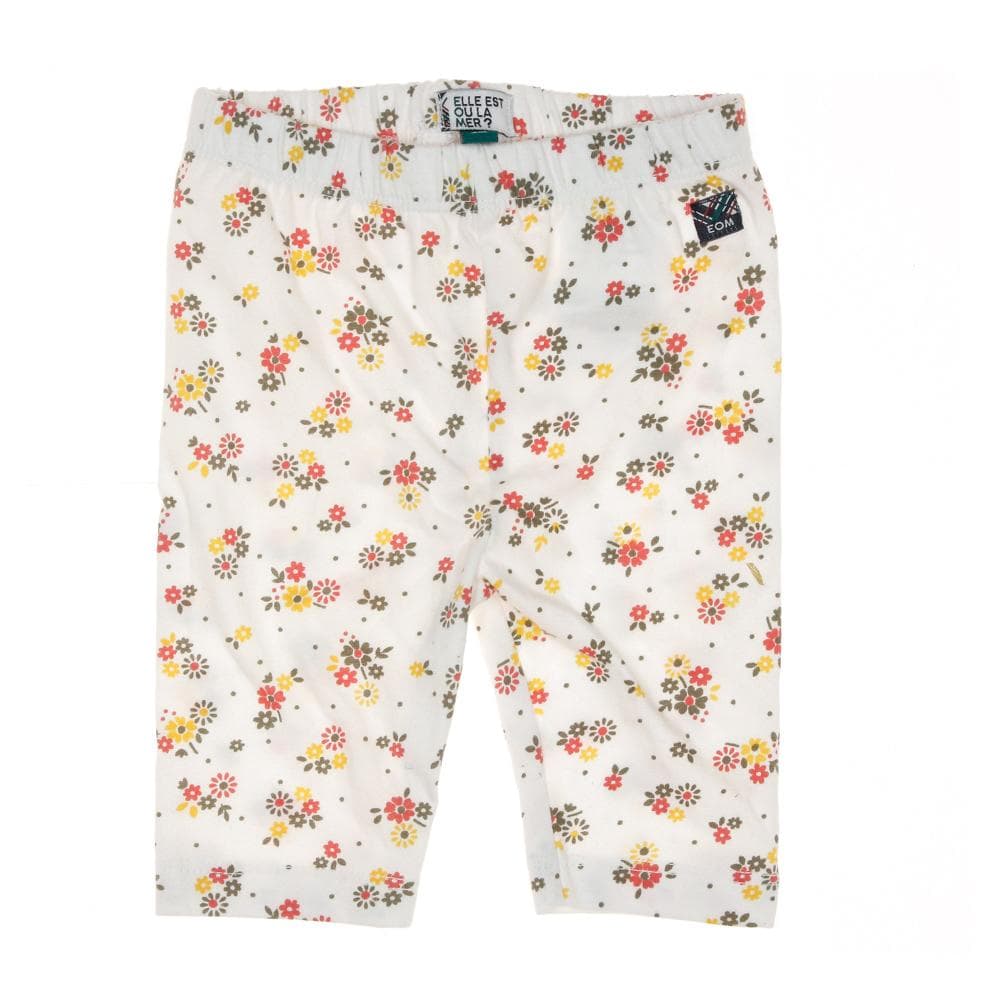 Legging Blanc à fleurs Bébé EOM Basmi 1