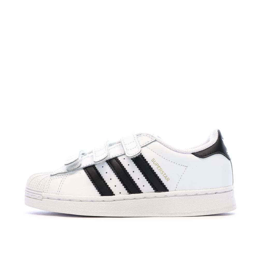 Basket Blanches/Noires Garçon Adidas Superstar 1