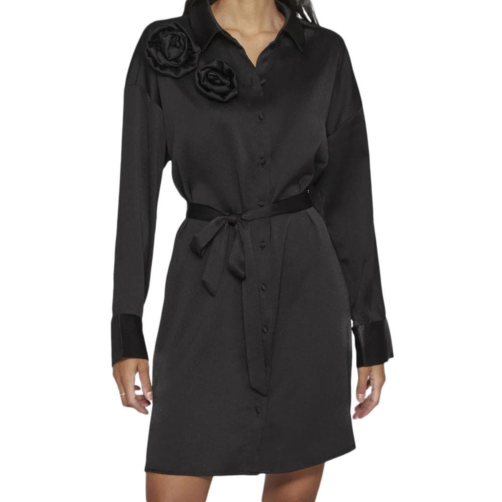 Robe Noir Femme Vila Vimedina Rose 1