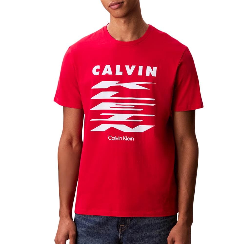 T-Shirt Rouge Homme Calvin Klein Jeans 30s 1