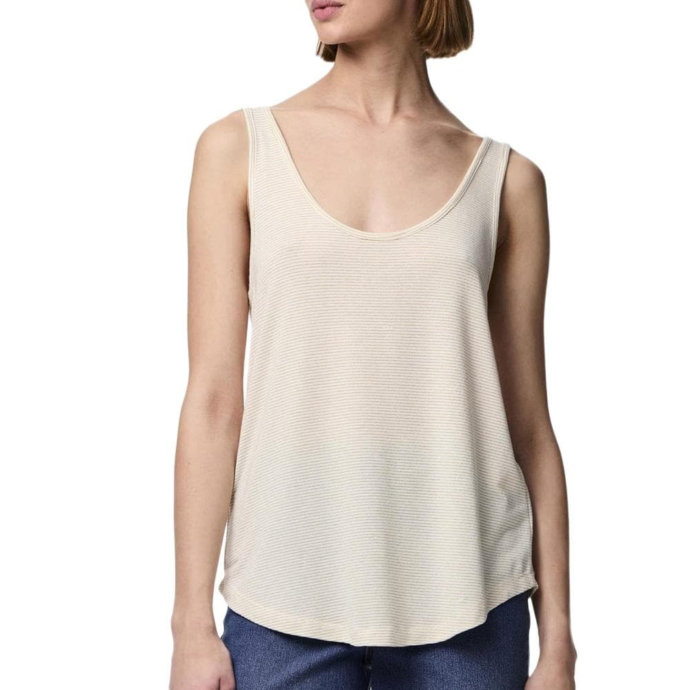 Débardeur Beige/Doré Femme Pieces Billo 1