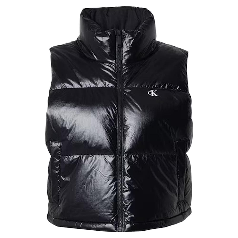 Doudoune Noire Femme Calvin Klein Jeans High-shine Puffer 1