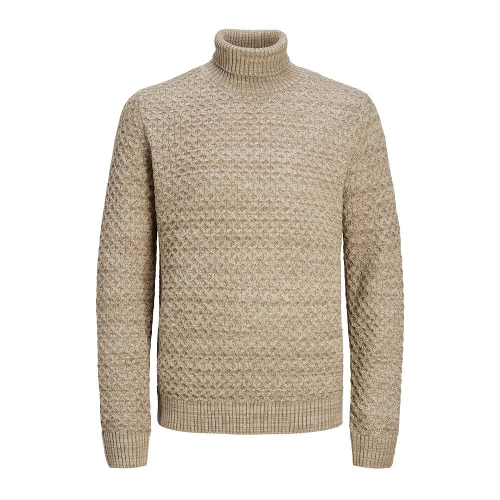 Pull Col roulé Beige Homme Jack & Jones Roll Neck 1