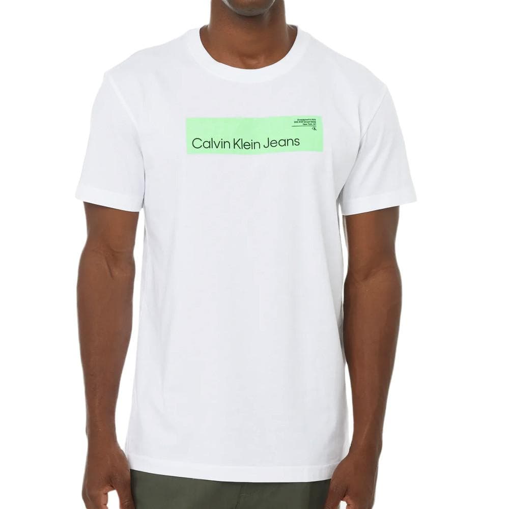 T-shirt Blanc Homme Calvin Klein Jeans Hyper Real 1