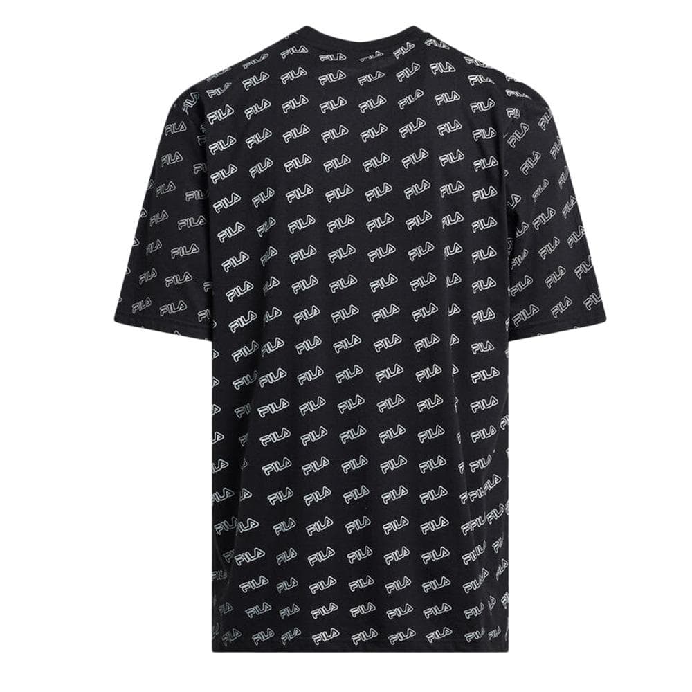 T-shirt Noir Homme Fila Flat Print 2