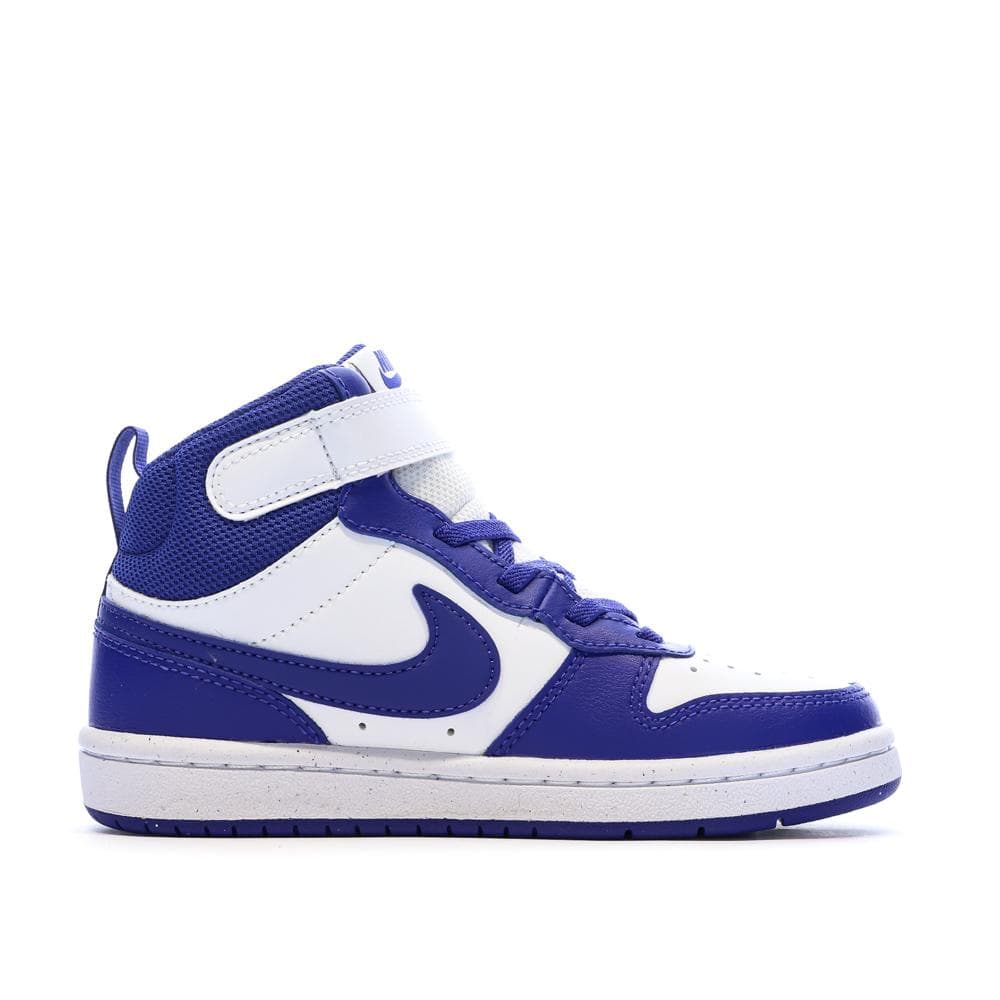 Baskets Blanches/Bleu Garçon Nike Court Borough Mid 2 2