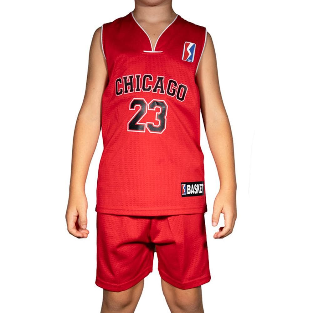 Chicago Bulls Ensemble de basket Rouge/Noir Enfant Sport Zone 1