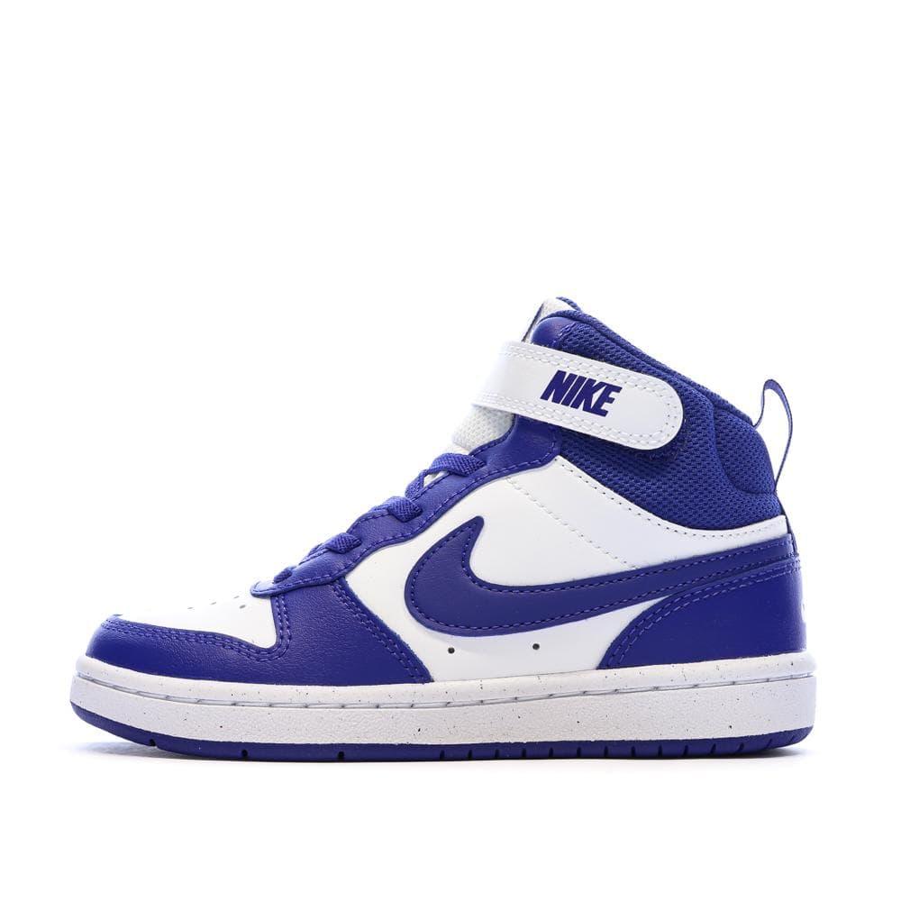 Baskets Blanches/Bleu Garçon Nike Court Borough Mid 2 1