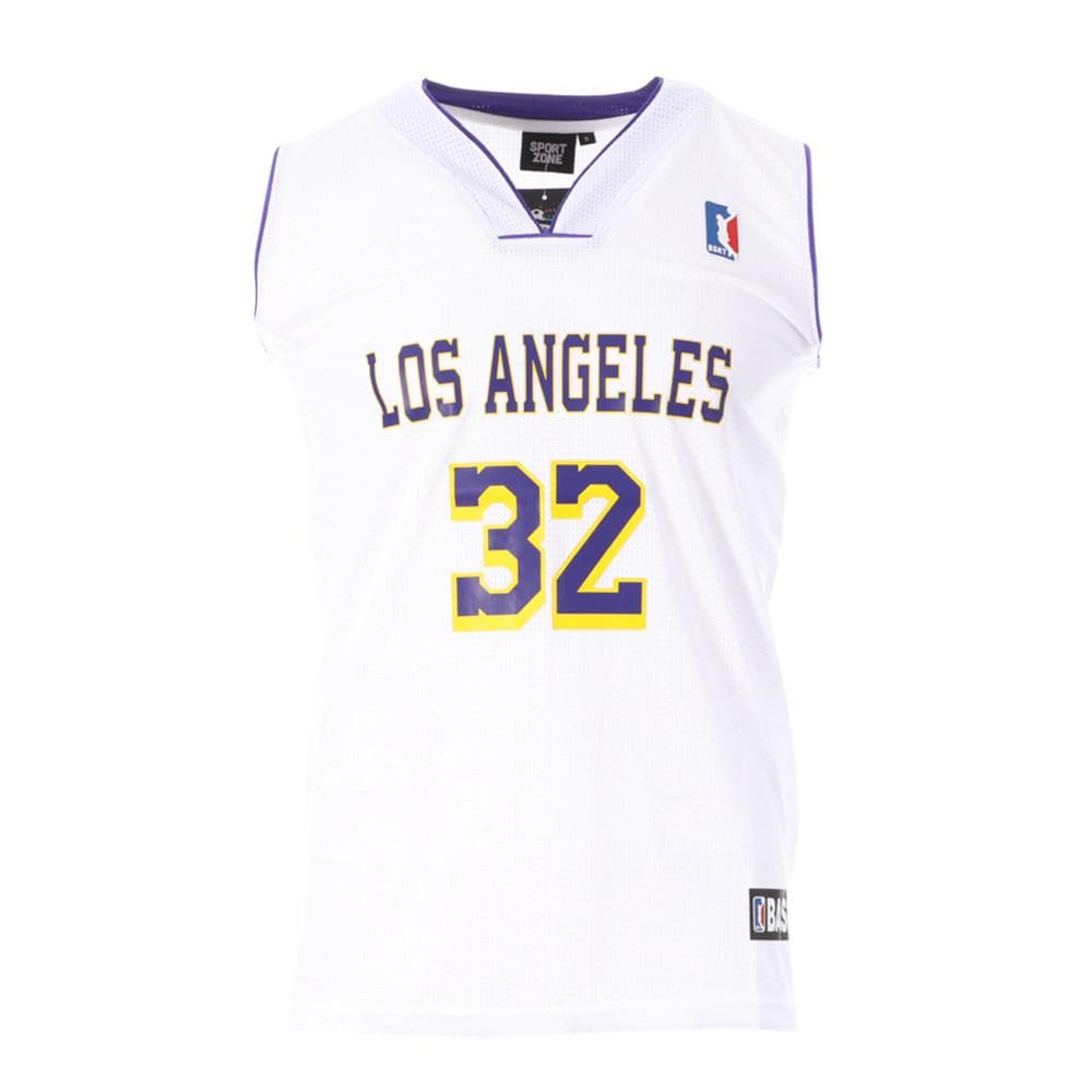 Los Angeles 32 Maillot de basket Blanc Homme Sport Zone 1