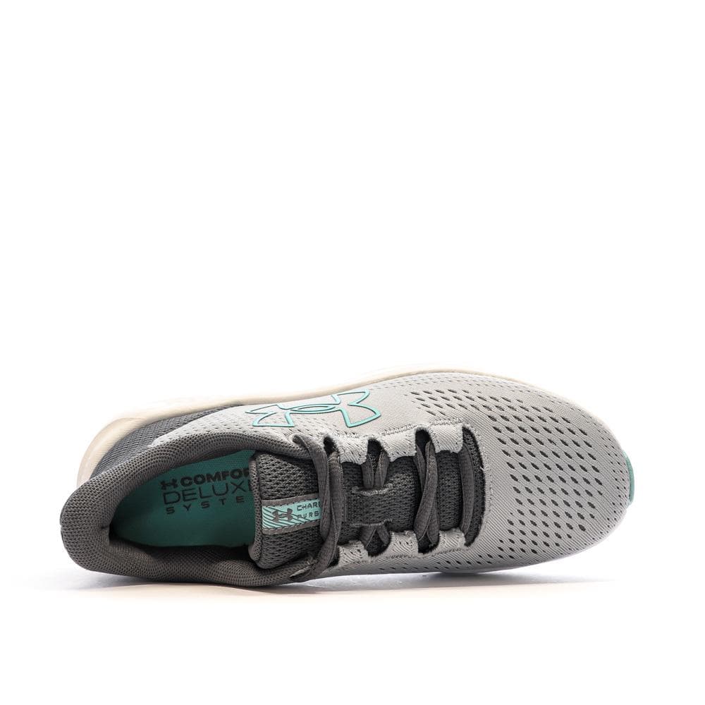 Chaussures de Running Grise/Turquoise Femme Under Armour Charged Pursuit 4