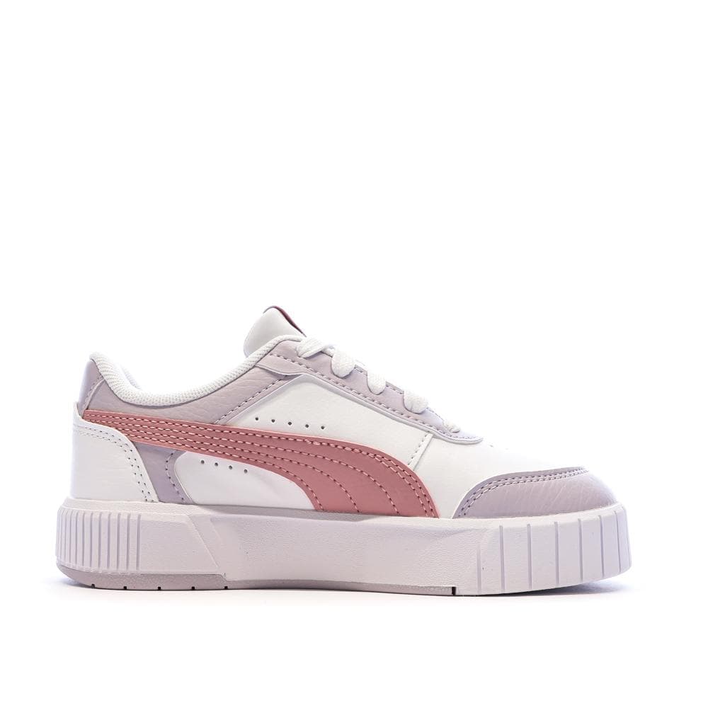 Basket Blanches/Mauves Fille Puma Carina Mia 2