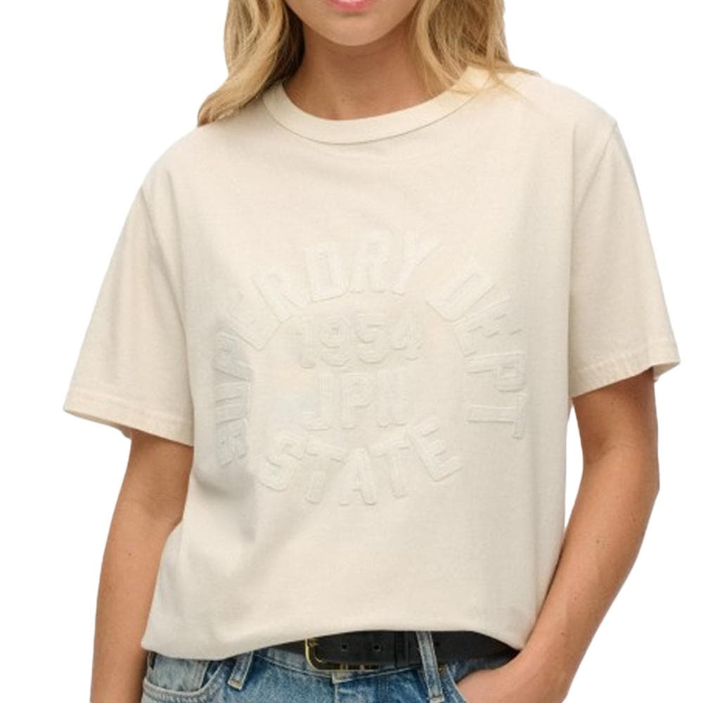 T-Shirt Blanc Femme Superdry Athletic Tonal 1