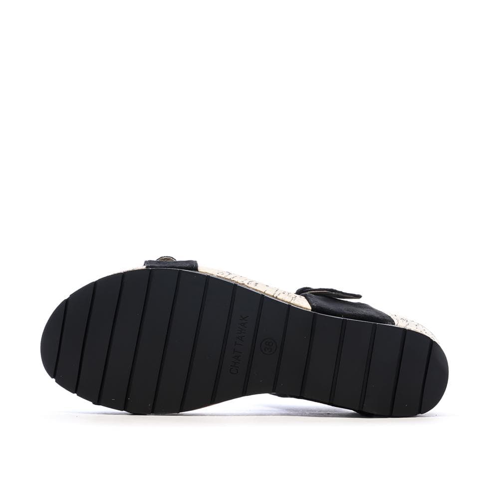 Sandales Noires Femme Chattawak Laspinas 5