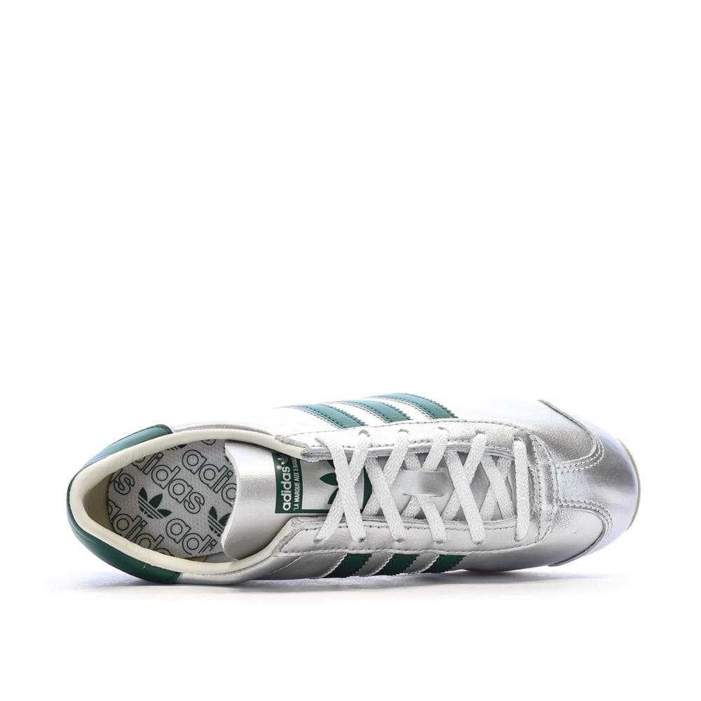Baskets Argent/Vert Femme Adidas Country 4