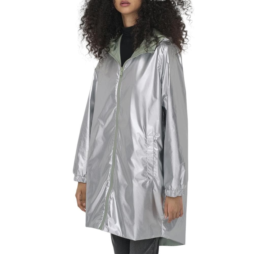 Coupe vent à capuche réversible Vert/Argent Femme Only Fry 3