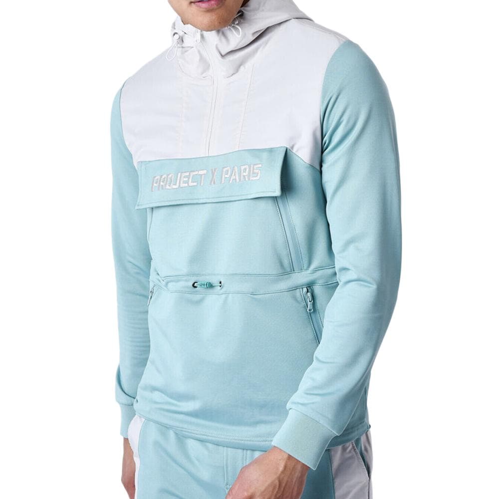 Sweat à Capuche Blanc/Bleu Homme Project X Paris Bicolore 1