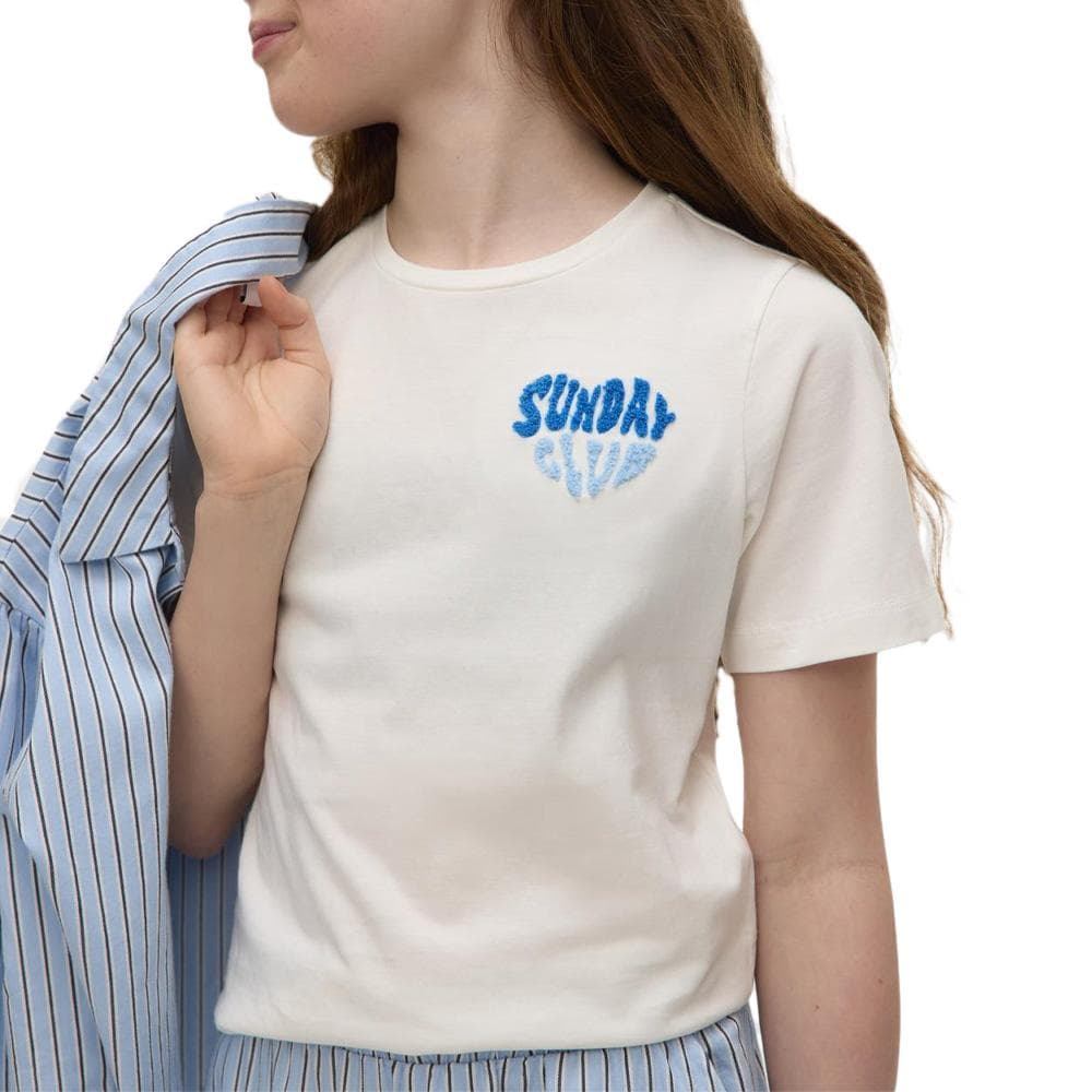 T-Shirt Blanc Fille Vero Moda Frey 1