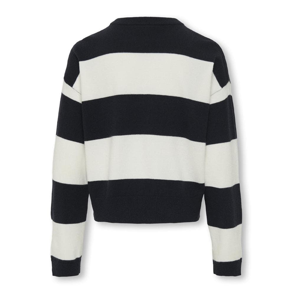 Pull à Rayures Noir/Blanc Fille Kids ONLY Kogtala Stripe 2