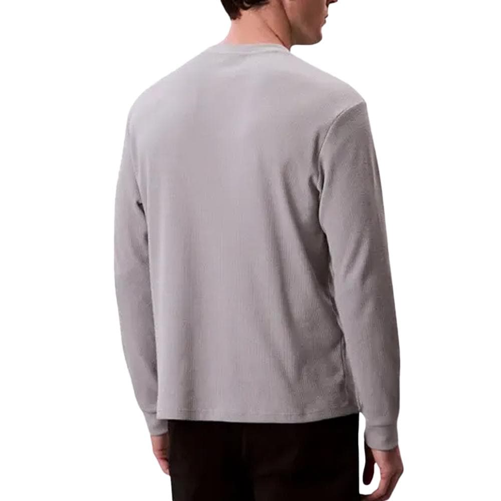 Sweat Gris Homme Calvin Klein Jeans Waffle Badge 2