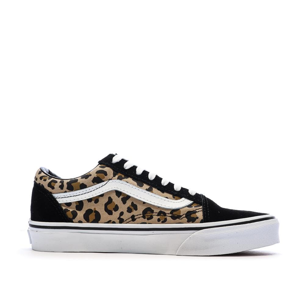 Baskets Noir/Léopard Femme Vans Old Skool Animalier 2