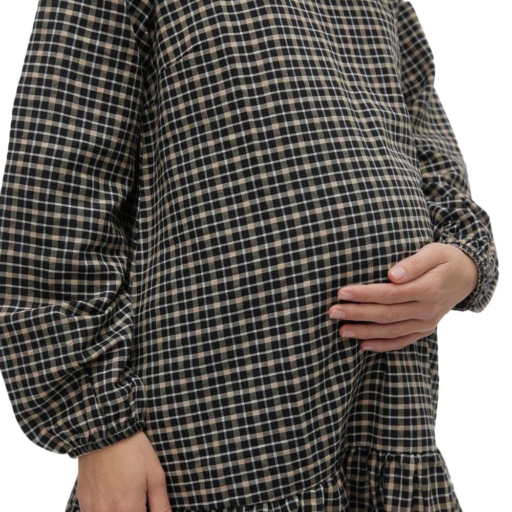 Robe de grossesse Noire/Beige Femme Mamalicious Anna 3