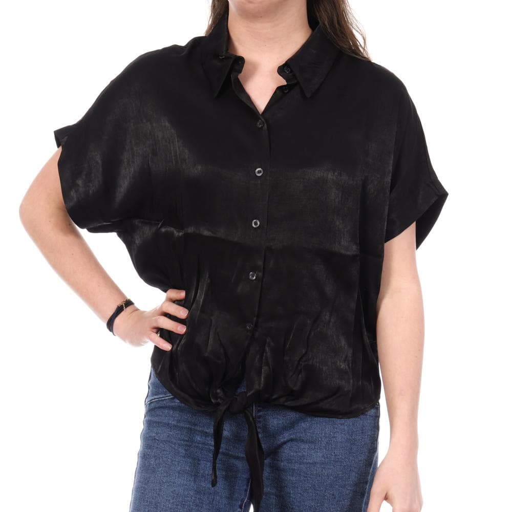 Chemise Satin Noir Femme An'ge Kaory 1