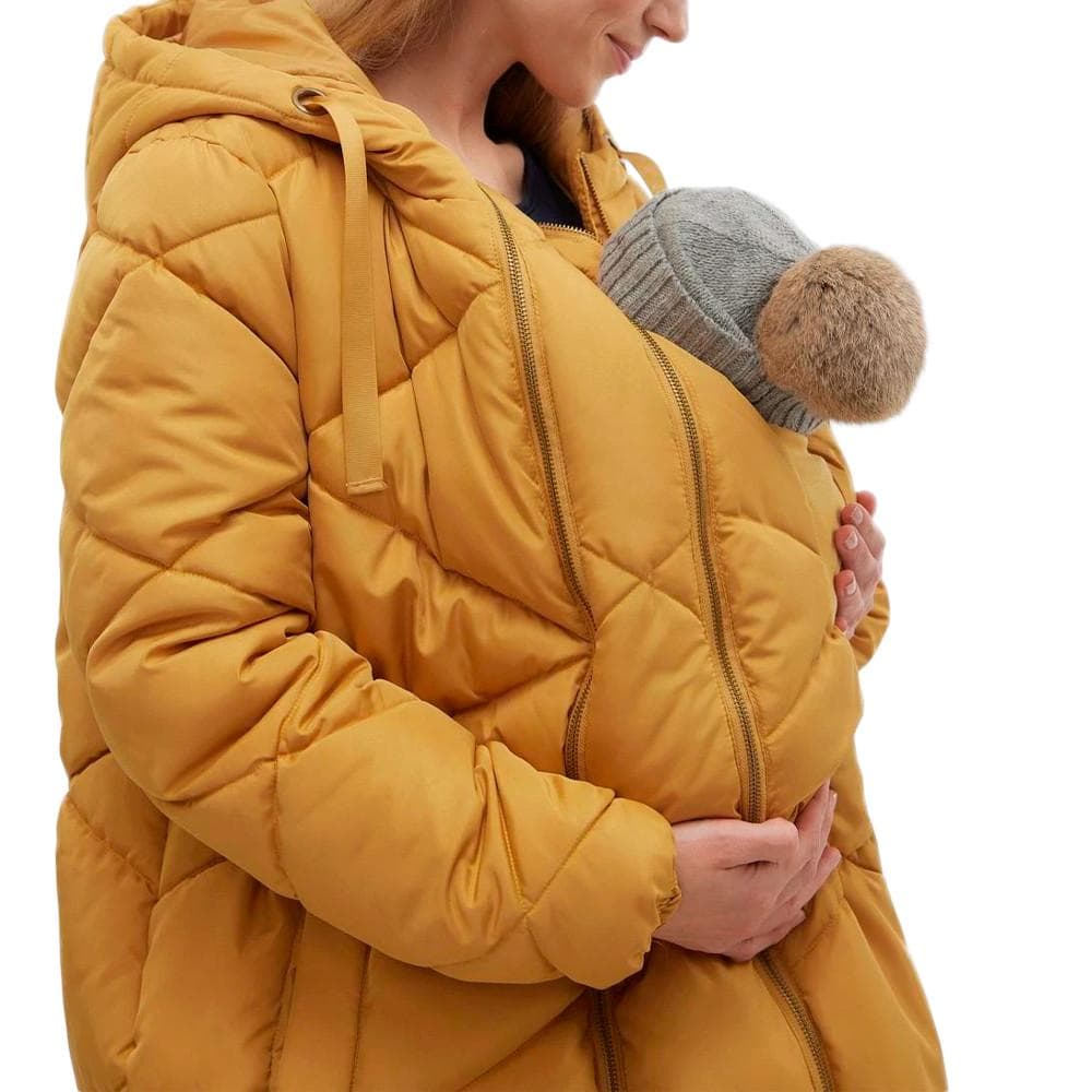 Doudoune de Grossesse et de Portage Jaune Femme Mamalicious Charlot 3