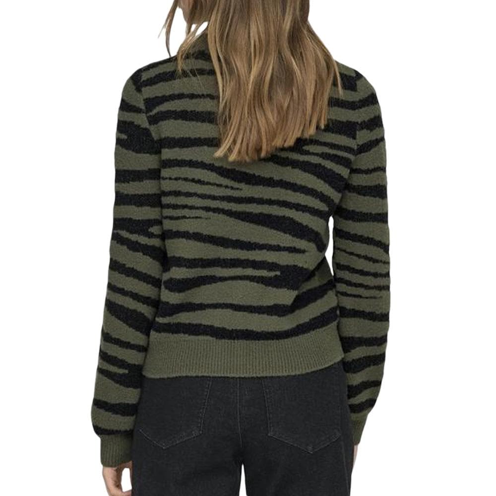 Pull Noir/Kaki Zébré Femme JDY Lorraine 2