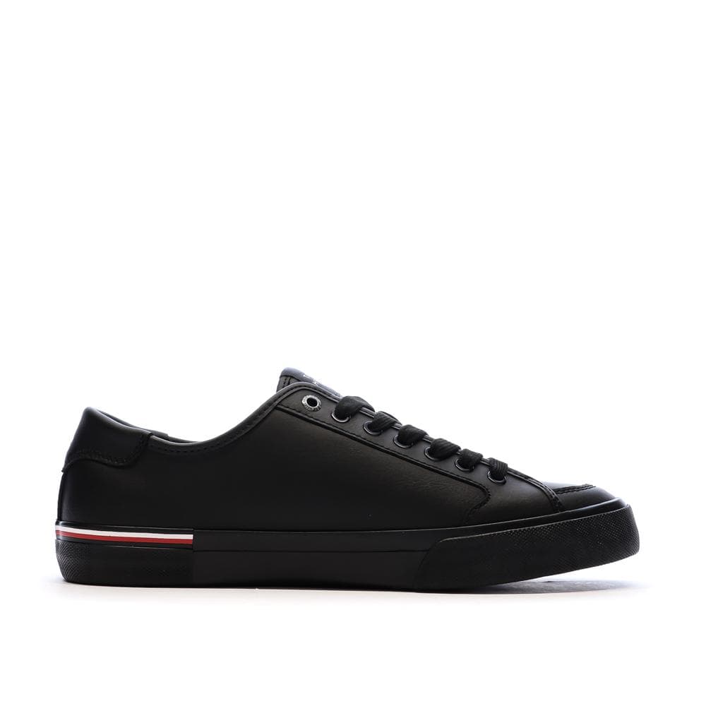 Baskets Noires Cuir Homme Tommy Hilfiger Core Corporate Vulc 2