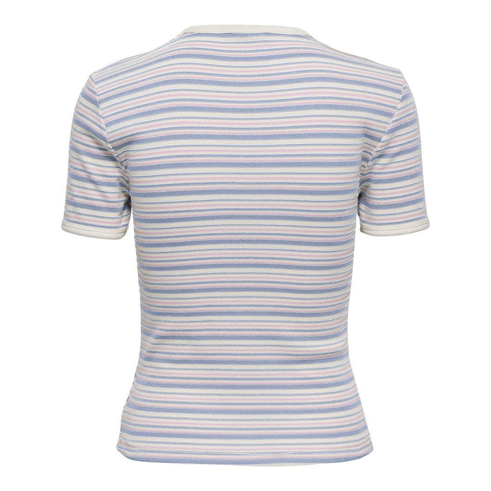 T-Shirt Blanc/Bleu Femme JDY Lada 2