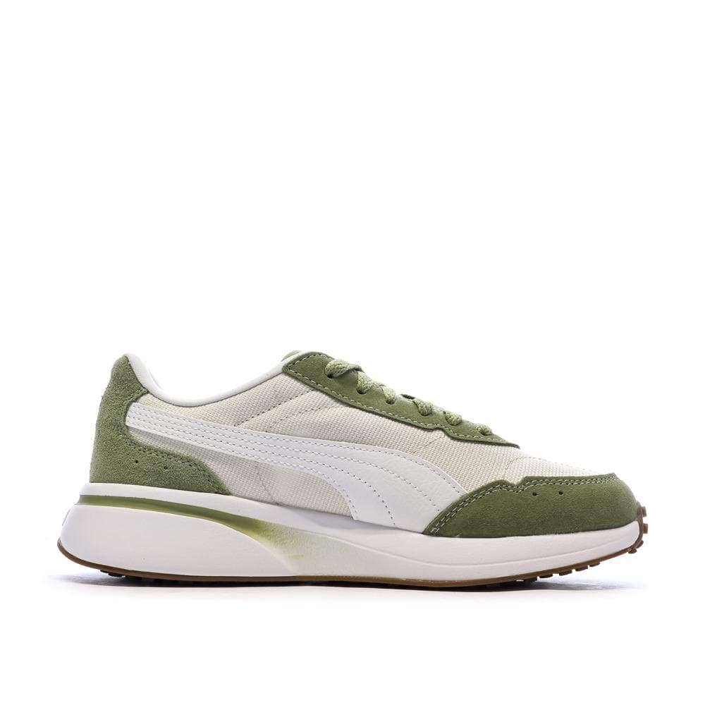 Baskets Blanc/Kaki Femme Puma R78 Glance 2