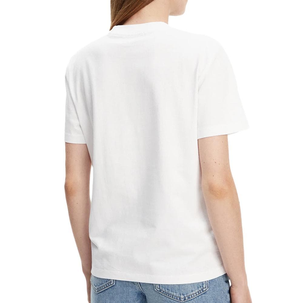 T-shirt Blanc Femme Calvin Klein Jeans Ss 20s Classic Logo 2