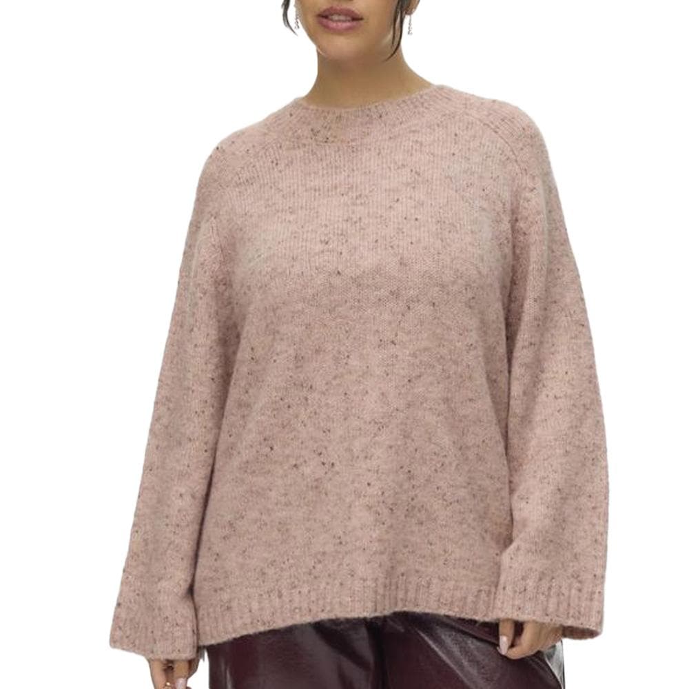Pull en Maille Rose Femme Vero Moda Curve Cingrid 1