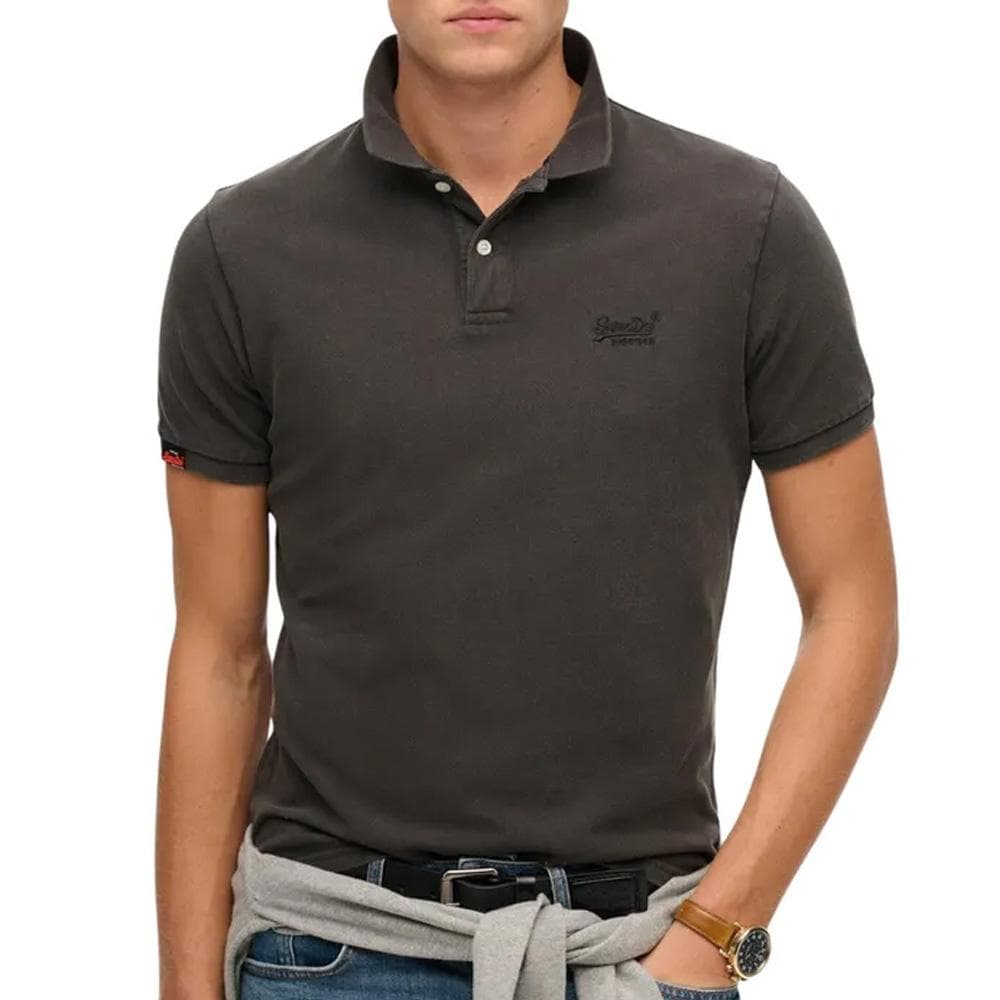 Polo Gris Foncé Homme Superdry Vint Destroy 1