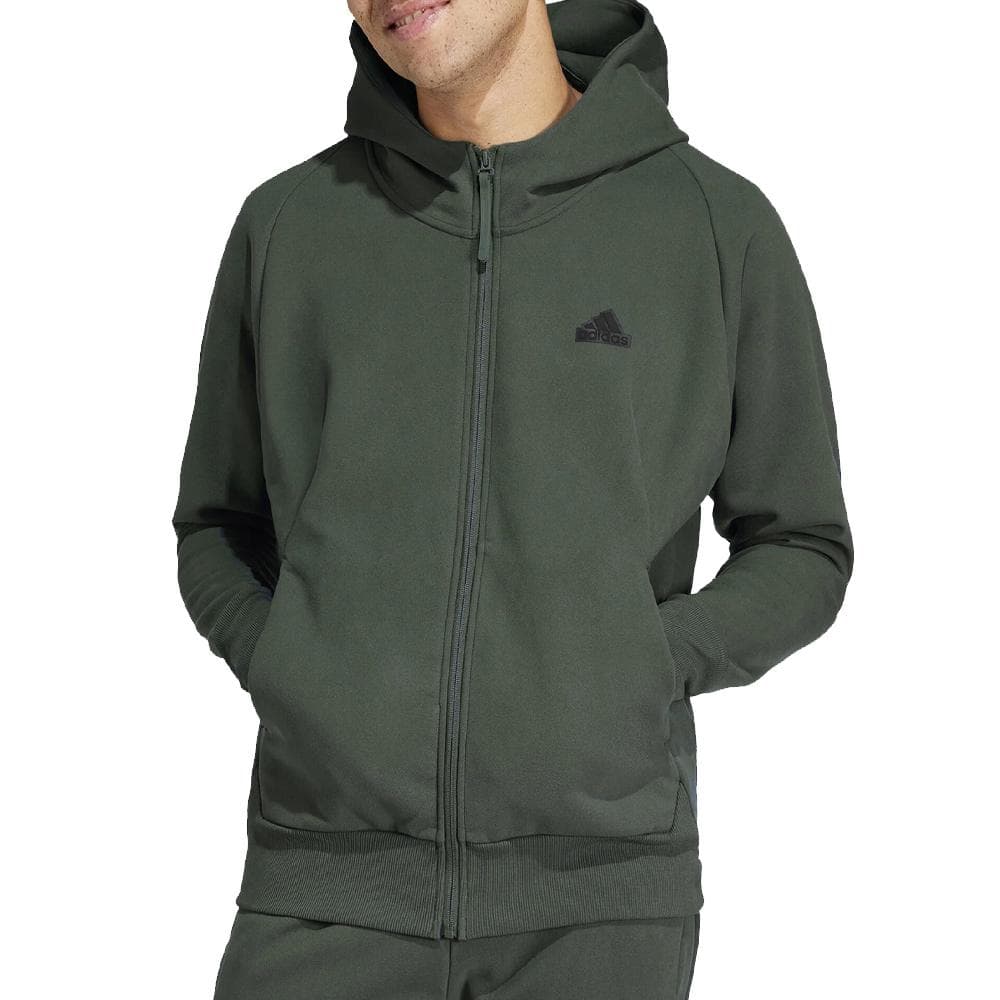 Sweat Zippé Kaki Homme Adidas IR5240 1