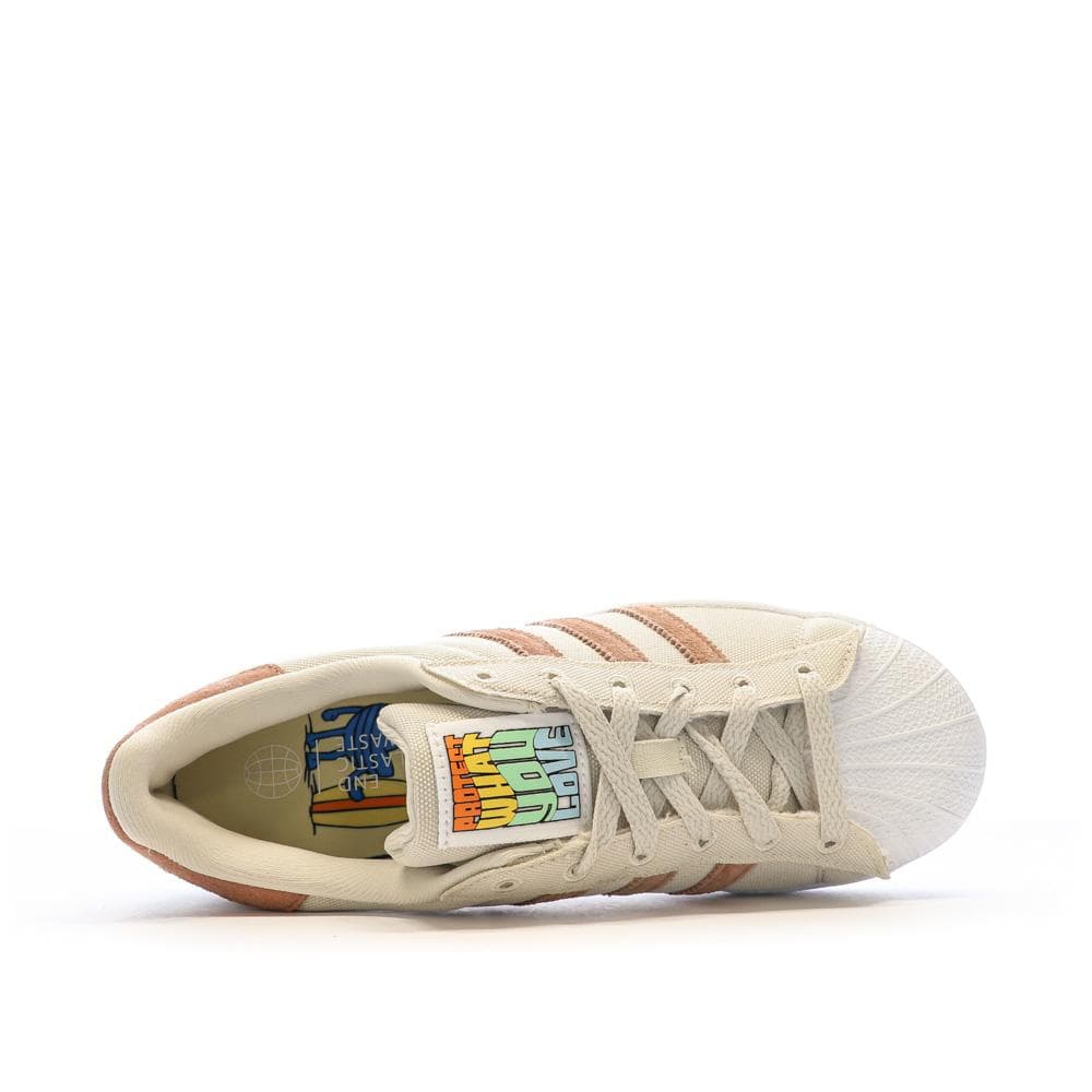 Baskets Beige/Taupe Garçon/Fille Adidas Superstar HP6548 4