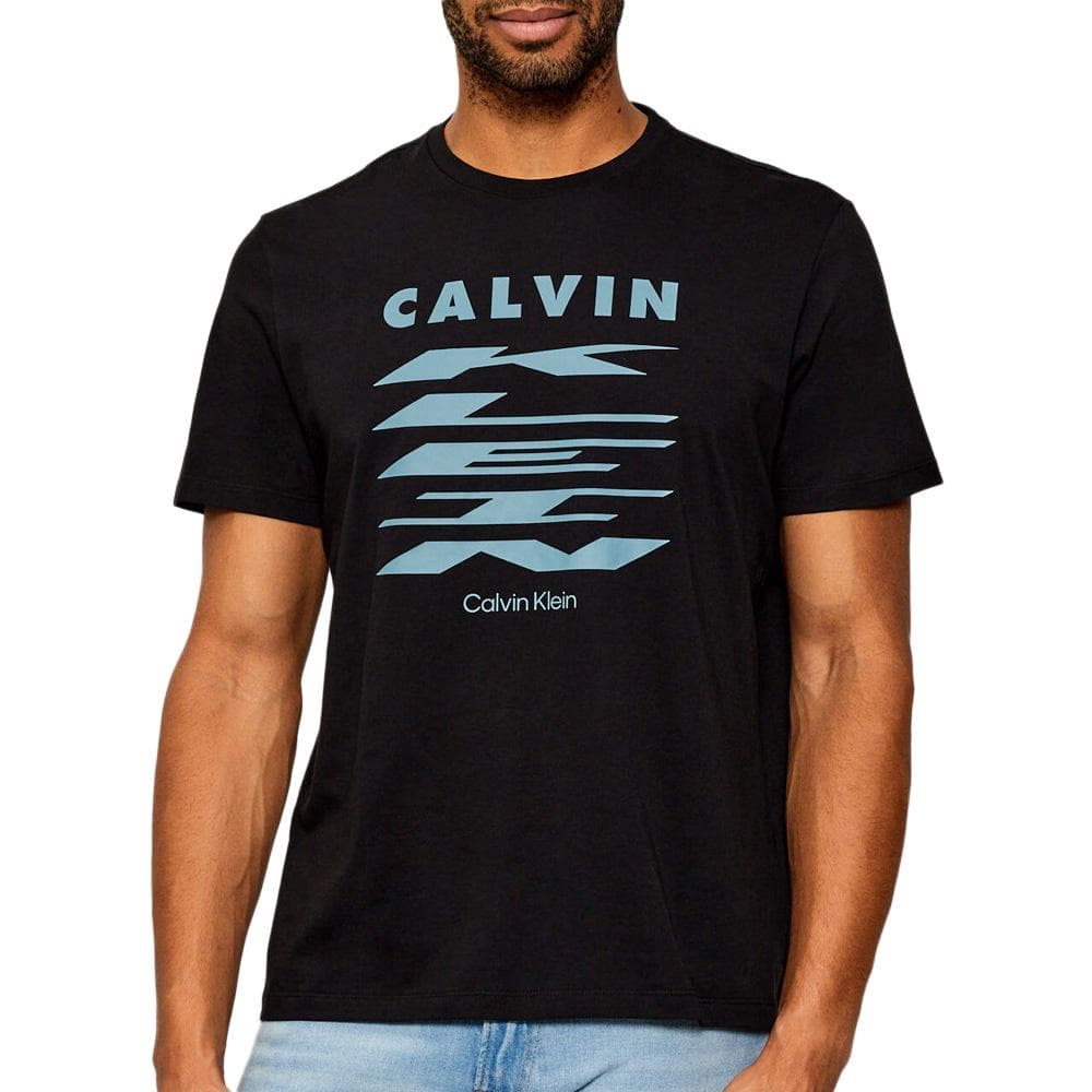 T-Shirt Noir/Bleu Homme Calvin Klein Jeans 30s 1