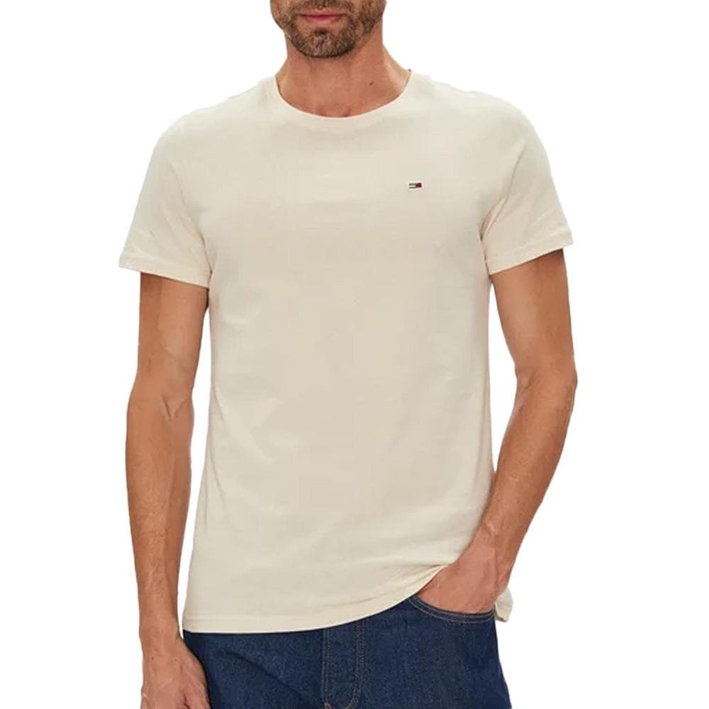 T-shirt Beige Clair Homme Tommy Hilfiger Tjm Xslim 1