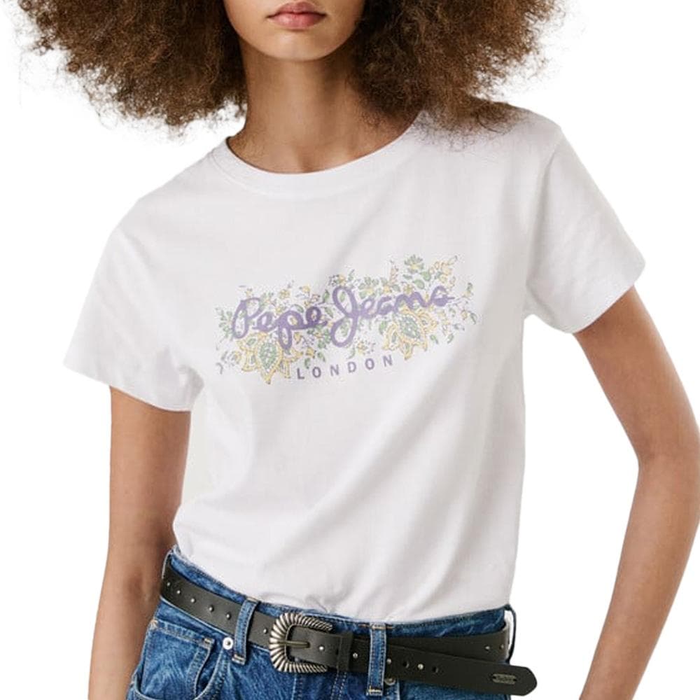 T-shirt Blanc Femme Pepe jeans Ava 1