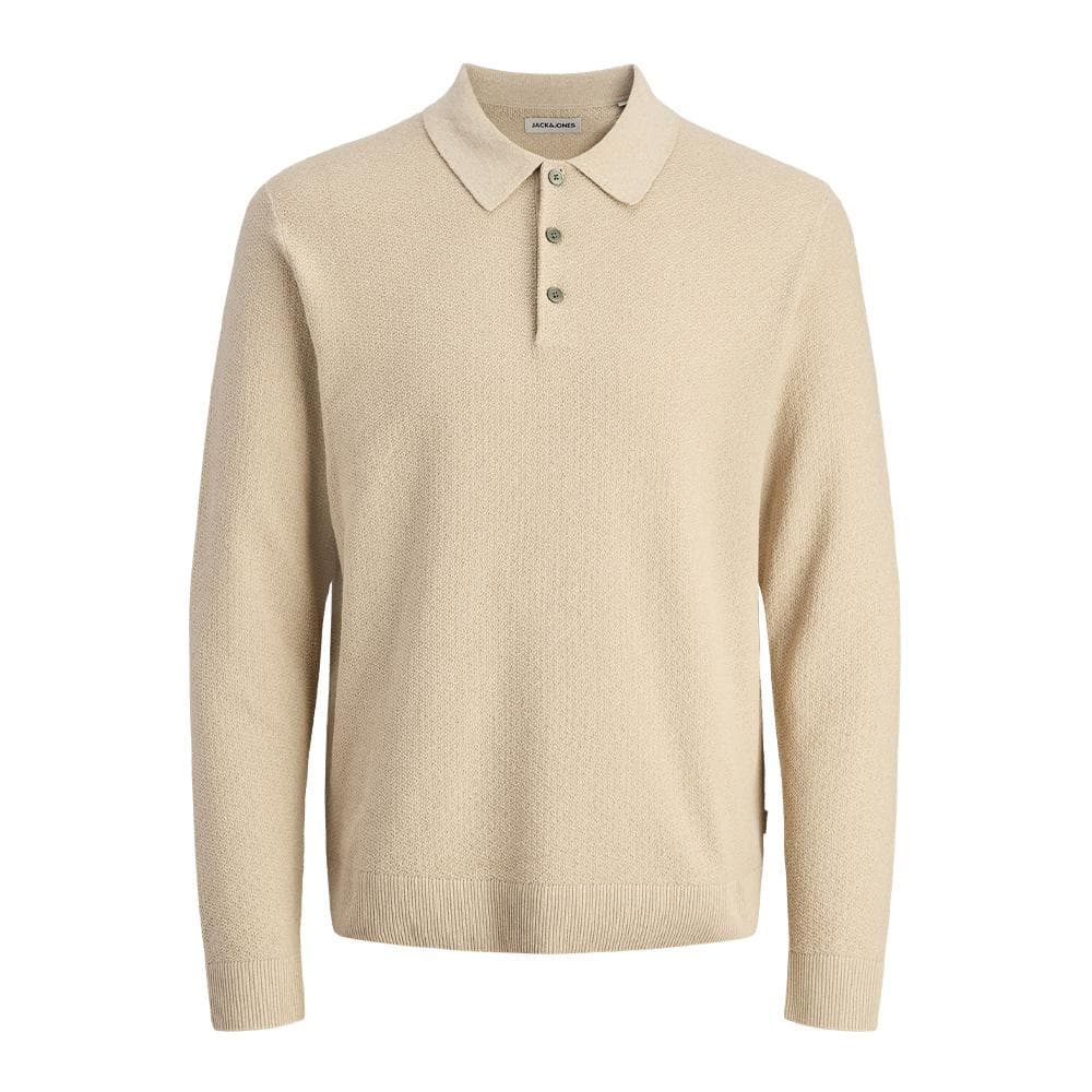 Polo Manches Longues Beige Homme Jack & Jones Sandri 1