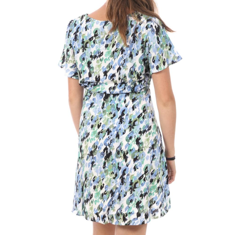 Robe Blanche/Bleu à Motifs Femme Vero Moda Easy 2