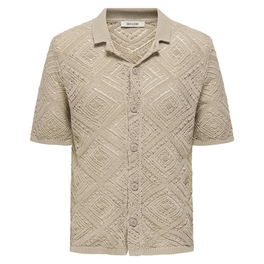 Chemise Crochet Beige Homme Only & Sons Life 5 3