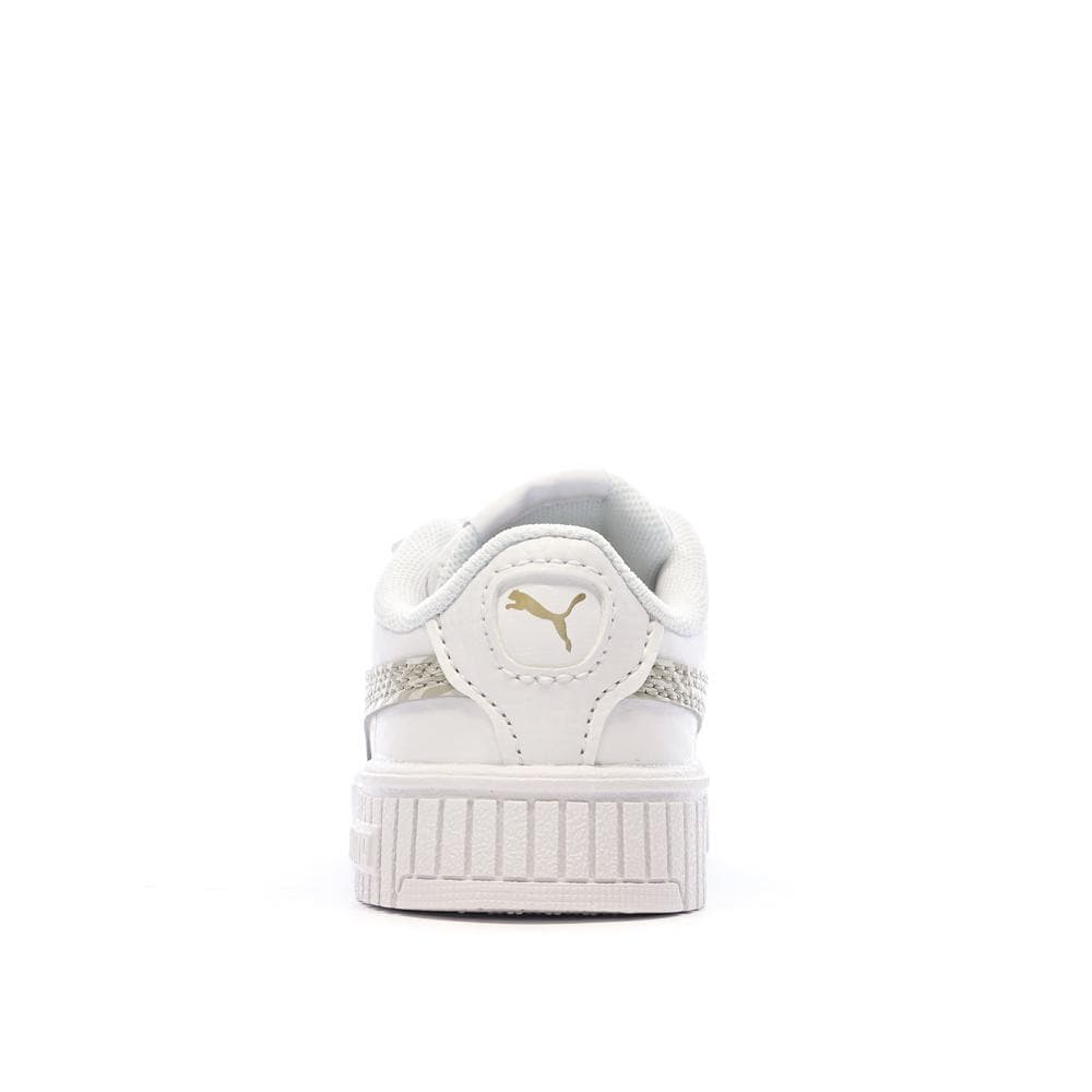 Baskets Blanches/Beiges Fille Puma Carina 2.0 3