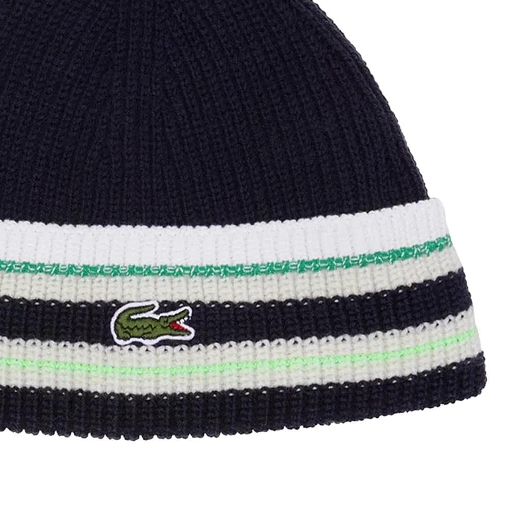 Bonnet Marine/Blanc/Vert Homme Lacoste flour 2