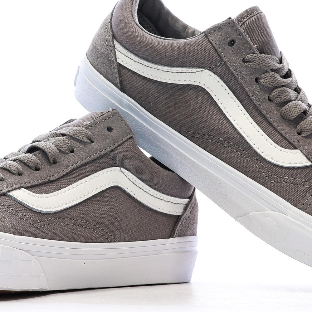 Baskets Grise Femme Vans Old Skool Check Bumper 7