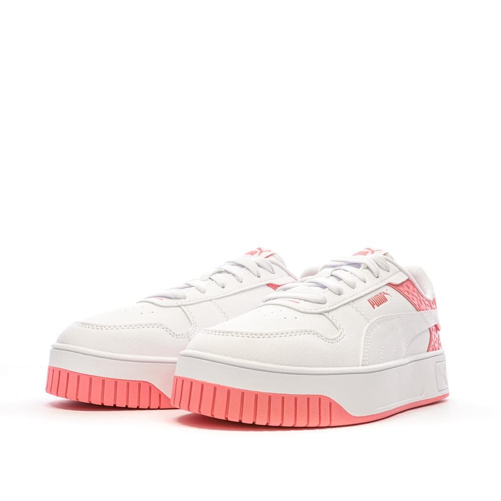 Baskets Blanches/Roses Fille Puma Carina Street Wild 6