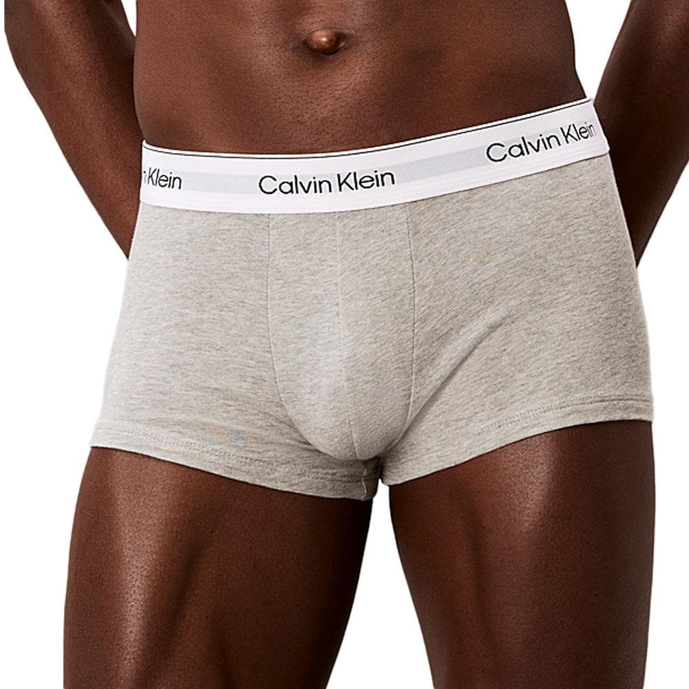 x3 Boxers Noir/Gris/Blanc Homme Calvin Klein Low Rise Trunk 2