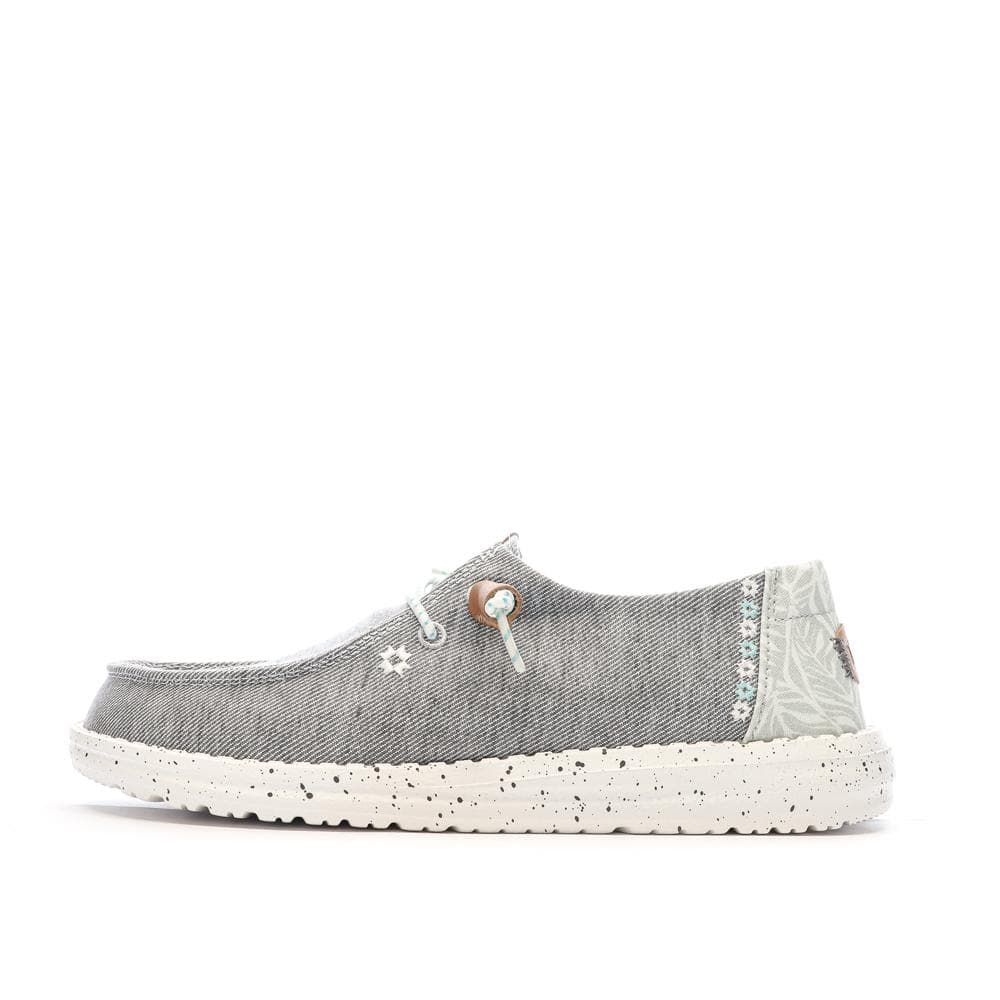 Chaussures Grise Chiné Femme Hey Dude Wendy Heathered Slub 1