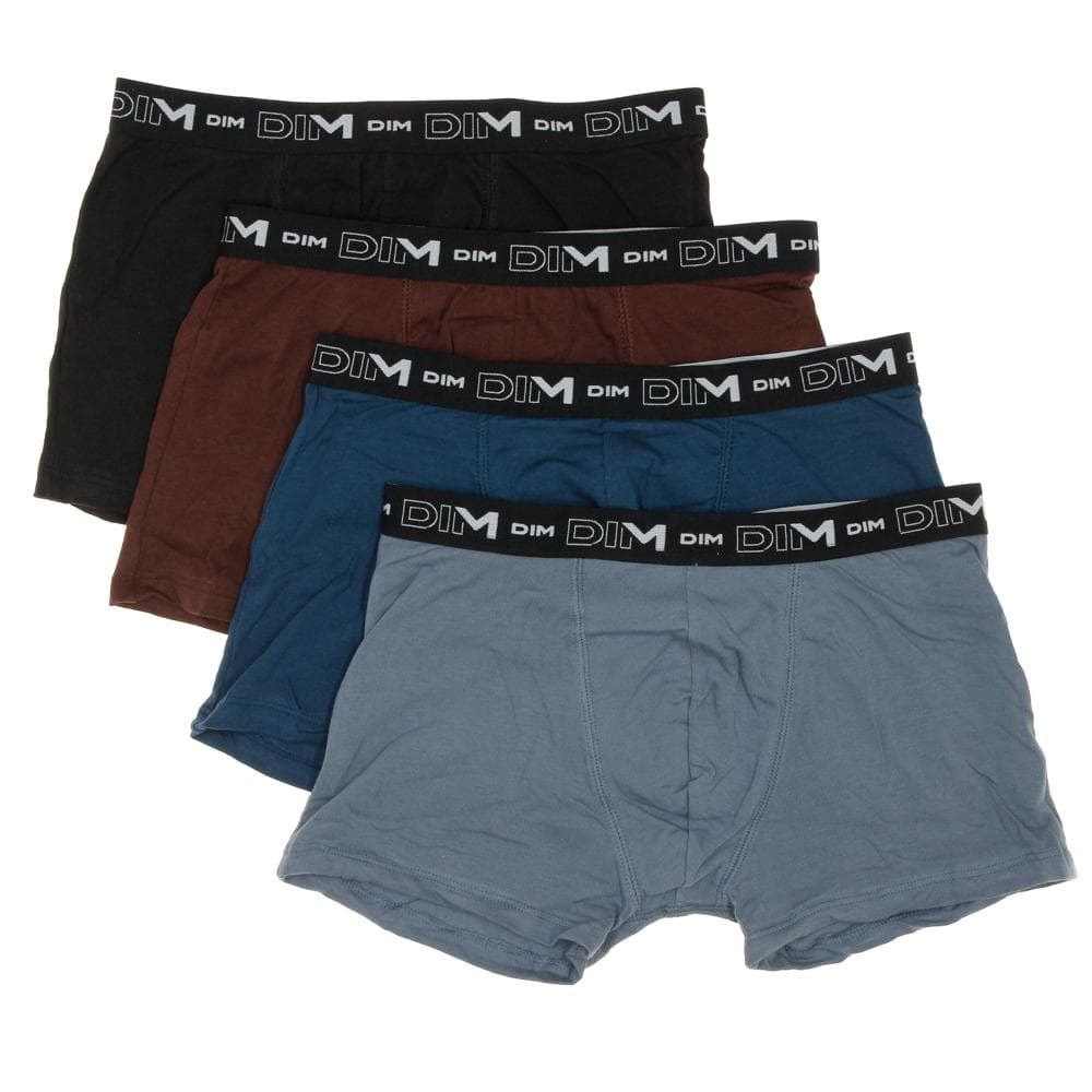 X4 Boxers Noir/Bleu/Bordeaux Homme DIM D6596 2