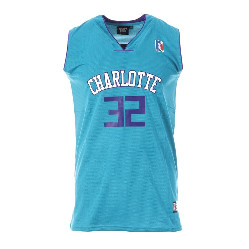 Charlotte 32 Maillot de basket Bleu Homme Sport Zone 1